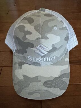 Gray Camouflage Suzuki Cap